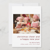 Familiefoto Schattigee Vakantie Kerstmis Kaart (Voorkant)