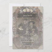 Familiefoto Schedel Rozen  Gotisch Halloween Kaart (Voorkant)