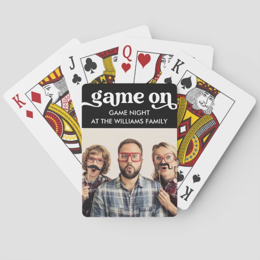 Familiefoto speelkaarten op het spel (Achterkant)