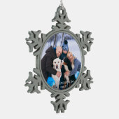 Familiefoto Tin Sneeuwvlok Ornament (Links)