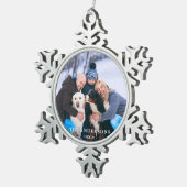 Familiefoto Tin Sneeuwvlok Ornament (Rechts)