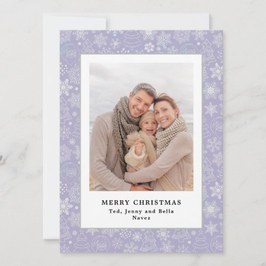 Familiefoto Traditionele Kerstkaart (Voorkant)