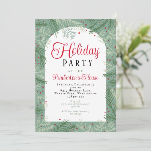 Familiefoto Vakantie Uitnodiging (Staand voorkant)