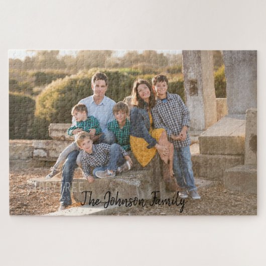 Familiefoto van Cherished Memories Legpuzzel (Horizontaal)