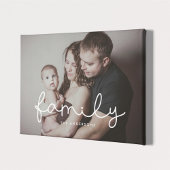 Familiefoto van het schattig whimsical-script canvas afdruk