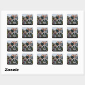 Familiefoto Vierkante Sticker (Vel)