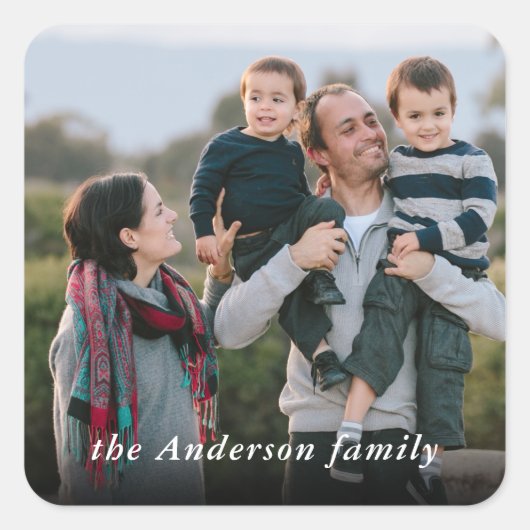 Familiefoto Vierkante Sticker (Voorkant)