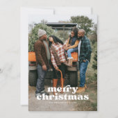 Familiefoto Vrolijk Kerstfeest Kaart (Voorkant)