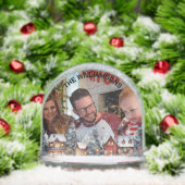 FAMILIEFOTO WINTERSCENE GRENS SNEEUWBOL (Kerstmis)