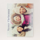 Familiefoto Wintervakantie Modern Vrolijk Kerstfee Legpuzzel (Verticaal)