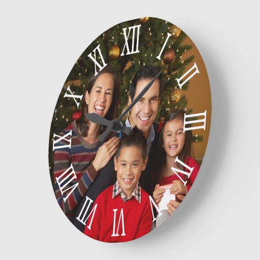 Familiefoto Witte vette Romeinse cijfers Grote Klok (Hoek)