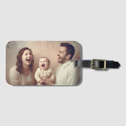 Familiefoto World Traveller Bagagelabel (Voorkant (horizontaal))