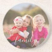 Familiefoto Zandsteen Onderzetter (Voorkant)