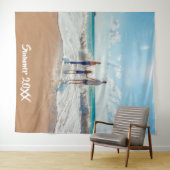 Familiefoto zomer vakantie herinnering tekst wandkleed (In Situ (horizontaal))