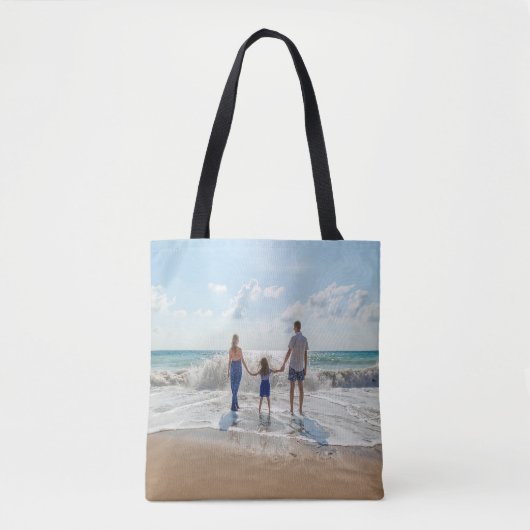 Familiefoto zomervakantie tote bag (Voorkant)