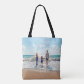 Familiefoto zomervakantie tote bag (Achterkant)