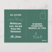 Familiefotoboog met bloem briefkaart (Achterkant)