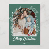 Familiefotoboog met bloem briefkaart (Voorkant)