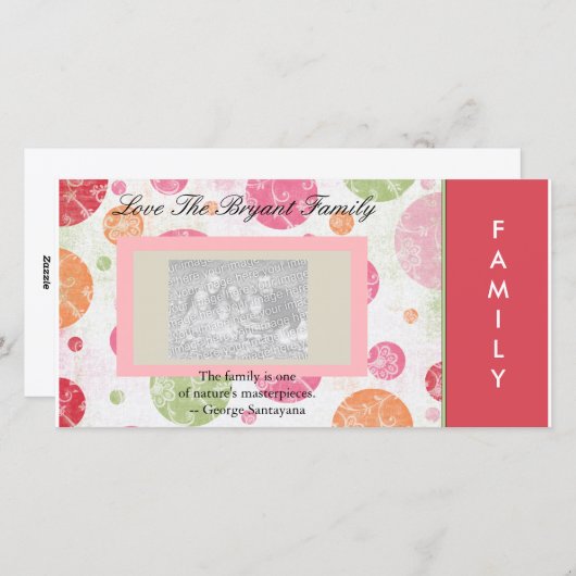 Familiefotocard Feestdagenkaart (Voorkant / Achterkant)