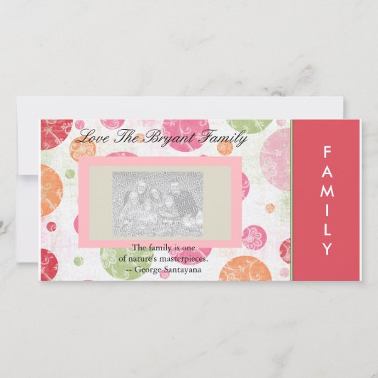 Familiefotocard Feestdagenkaart (Voorkant)