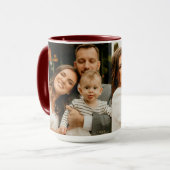 Familiefotocollage - 2 foto's en aangepaste tekst mok (Voorkant links)