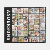 Familiefotocollage 36 Afbeelding gepersonaliseerd  Fleece Deken (Voorkant (Horizontaal))