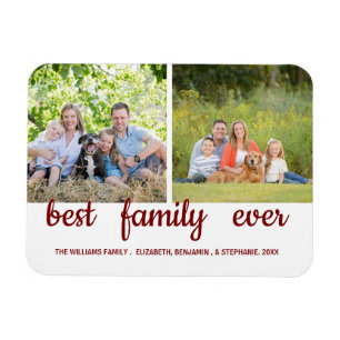 Familiefotocollage 3 foto's Beste familie ooit Sch Magneet