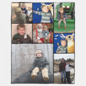 Familiefotocollage 8 foto's fleece deken (Voorkant)