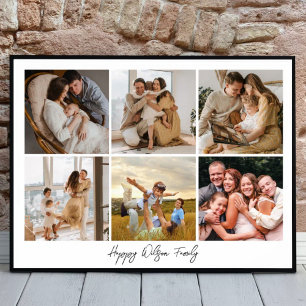 Familiefotocollage Fotostrook Poster