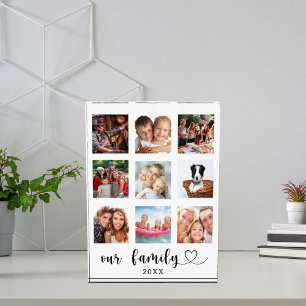 Familiefotocollage liefdeshart script duidelijk fotoblokken