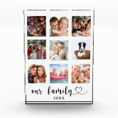 Familiefotocollage liefdeshart script duidelijk fotoblokken (Voorkant)