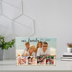 Familiefotocollage liefdeshart script fotoblokken