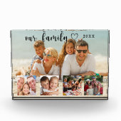 Familiefotocollage liefdeshart script fotoblokken (Voorkant)