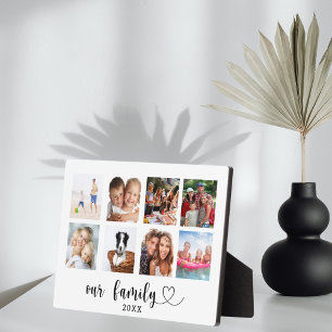 Familiefotocollage liefdeshart script fotoplaat