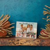 Familiefotocollage liefdeshart script fotoplaat (Zijkant)