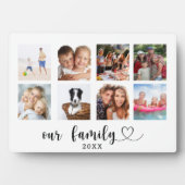 Familiefotocollage liefdeshart script fotoplaat (voorkant)