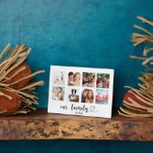 Familiefotocollage liefdeshart script fotoplaat (Zijkant)