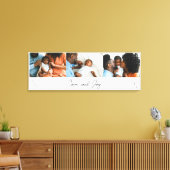 Familiefotocollage met Love and Joy-script Canvas Afdruk (Insitu (Woonkamer))