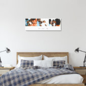 Familiefotocollage met Love and Joy-script Canvas Afdruk (Insitu (Slaapkamer))