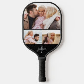 Familiefotocollage met monogram pickleball paddle (Voorkant)