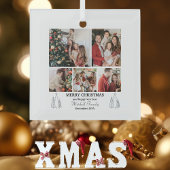 Familiefotocollage, modern, minimalistisch kerstfe glas ornament