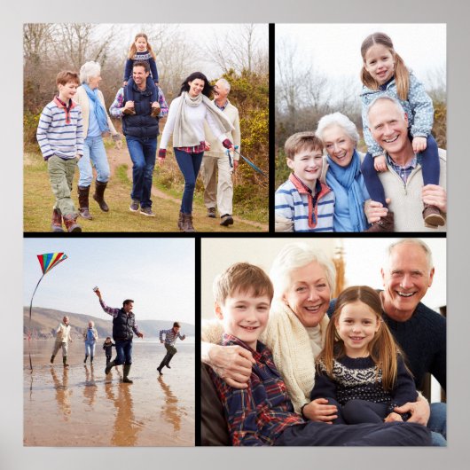 Familiefotocollage Poster (Voorkant)