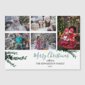 Familiefotocollage Prettig kerstfeest magneet kaar (Voorkant)