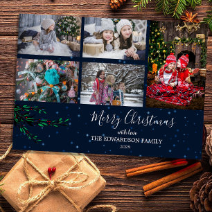 Familiefotocollage Prettig kerstfeest magnetische