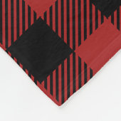 Familiefotocollage Rode Buffalo Plaid Fleece Deken (Hoek)