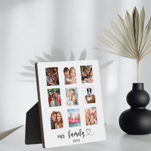 Familiefotocollage script hart fotoplaat