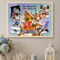Familiefotocollage Tropische Vogel 2338 Kunstprint