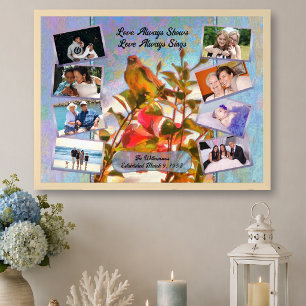 Familiefotocollage Tropische Vogel 2338 Kunstprint Poster
