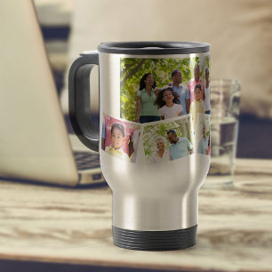 Familiefotocollage Voeg uw eigen foto's toe Reisbeker