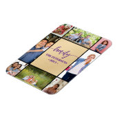 familiefotocollage zwart goud script magneet (Linkerzijde)